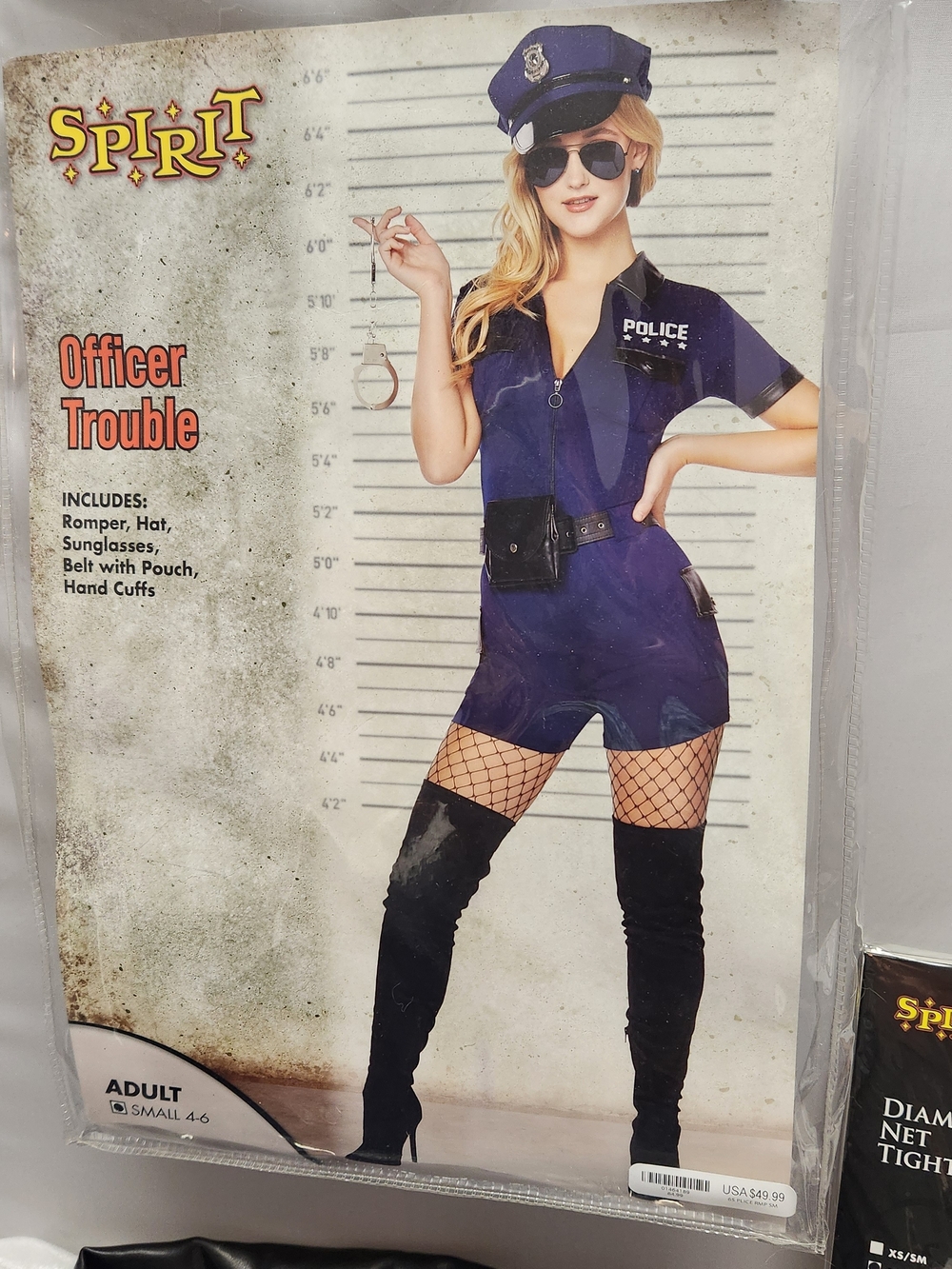 Spirit Officer Trouble Adult Police Costume - Navy Blue
